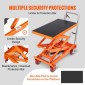 Επιτραπέζιο καρότσι VEVOR Hydraulic Lift, 770lbs Capacity Ύψος ανύψωσης 59" Χειροκίνητο τραπέζι ανύψωσης διπλού ψαλιδιού με 4 τροχούς και αντιολισθητικό μαξιλαράκι, υδραυλικό καρότσι με ψαλίδια για χειρισμό και μεταφορά υλικού