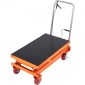 Επιτραπέζιο καρότσι VEVOR Hydraulic Lift, 770lbs Capacity Ύψος ανύψωσης 59" Χειροκίνητο τραπέζι ανύψωσης διπλού ψαλιδιού με 4 τροχούς και αντιολισθητικό μαξιλαράκι, υδραυλικό καρότσι με ψαλίδια για χειρισμό και μεταφορά υλικού