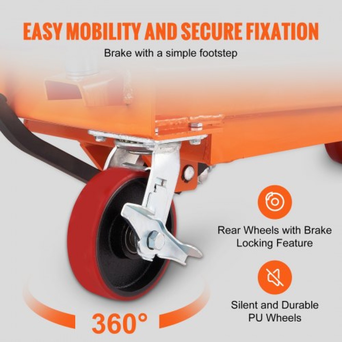 Επιτραπέζιο καρότσι VEVOR Hydraulic Lift, 789,3 kg Χωρητικότητα 149,9 cm Ύψος ανύψωσης, Χειροκίνητο τραπέζι ανύψωσης διπλού ψαλιδιού με 4 τροχούς και αντιολισθητικό μαξιλαράκι, υδραυλικό καρότσι με ψαλίδια για χειρισμό και μεταφορά υλικού