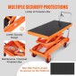 Επιτραπέζιο καρότσι VEVOR Hydraulic Lift, 789,3 kg Χωρητικότητα 149,9 cm Ύψος ανύψωσης, Χειροκίνητο τραπέζι ανύψωσης διπλού ψαλιδιού με 4 τροχούς και αντιολισθητικό μαξιλαράκι, υδραυλικό καρότσι με ψαλίδια για χειρισμό και μεταφορά υλικού