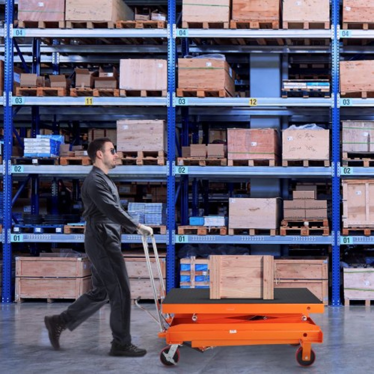 Επιτραπέζιο καρότσι VEVOR Hydraulic Lift, 789,3 kg Χωρητικότητα 149,9 cm Ύψος ανύψωσης, Χειροκίνητο τραπέζι ανύψωσης διπλού ψαλιδιού με 4 τροχούς και αντιολισθητικό μαξιλαράκι, υδραυλικό καρότσι με ψαλίδια για χειρισμό και μεταφορά υλικού