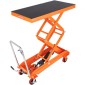 Επιτραπέζιο καρότσι VEVOR Hydraulic Lift, 789,3 kg Χωρητικότητα 149,9 cm Ύψος ανύψωσης, Χειροκίνητο τραπέζι ανύψωσης διπλού ψαλιδιού με 4 τροχούς και αντιολισθητικό μαξιλαράκι, υδραυλικό καρότσι με ψαλίδια για χειρισμό και μεταφορά υλικού