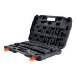VEVOR 1/2" Drive Impact Socket Set, 33 Piece Socket Set SAE 3/8"-1" and Metric 10-24mm, 6 Point Cr-V Alloy Steel for Auto Repair, Εύκολα στην ανάγνωση σημάνσεις μεγέθους, στιβαρή κατασκευή, περιλαμβάνει θήκη αποθήκευσης