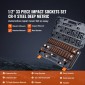 VEVOR 1/2" Drive Impact Socket Set, 33 Piece Socket Set SAE 3/8"-1" and Metric 10-24mm, 6 Point Cr-V Alloy Steel for Auto Repair, Εύκολα στην ανάγνωση σημάνσεις μεγέθους, στιβαρή κατασκευή, περιλαμβάνει θήκη αποθήκευσης