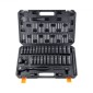 VEVOR 1/2" Drive Impact Socket Set, 33 Piece Socket Set SAE 3/8"-1" and Metric 10-24mm, 6 Point Cr-V Alloy Steel for Auto Repair, Εύκολα στην ανάγνωση σημάνσεις μεγέθους, στιβαρή κατασκευή, περιλαμβάνει θήκη αποθήκευσης