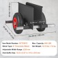 VEVOR Panel Dolly 272 kg Καροτσάκι πόρτας γυψοσανίδας Dolly με πνευματικό τροχό 20,32 cm