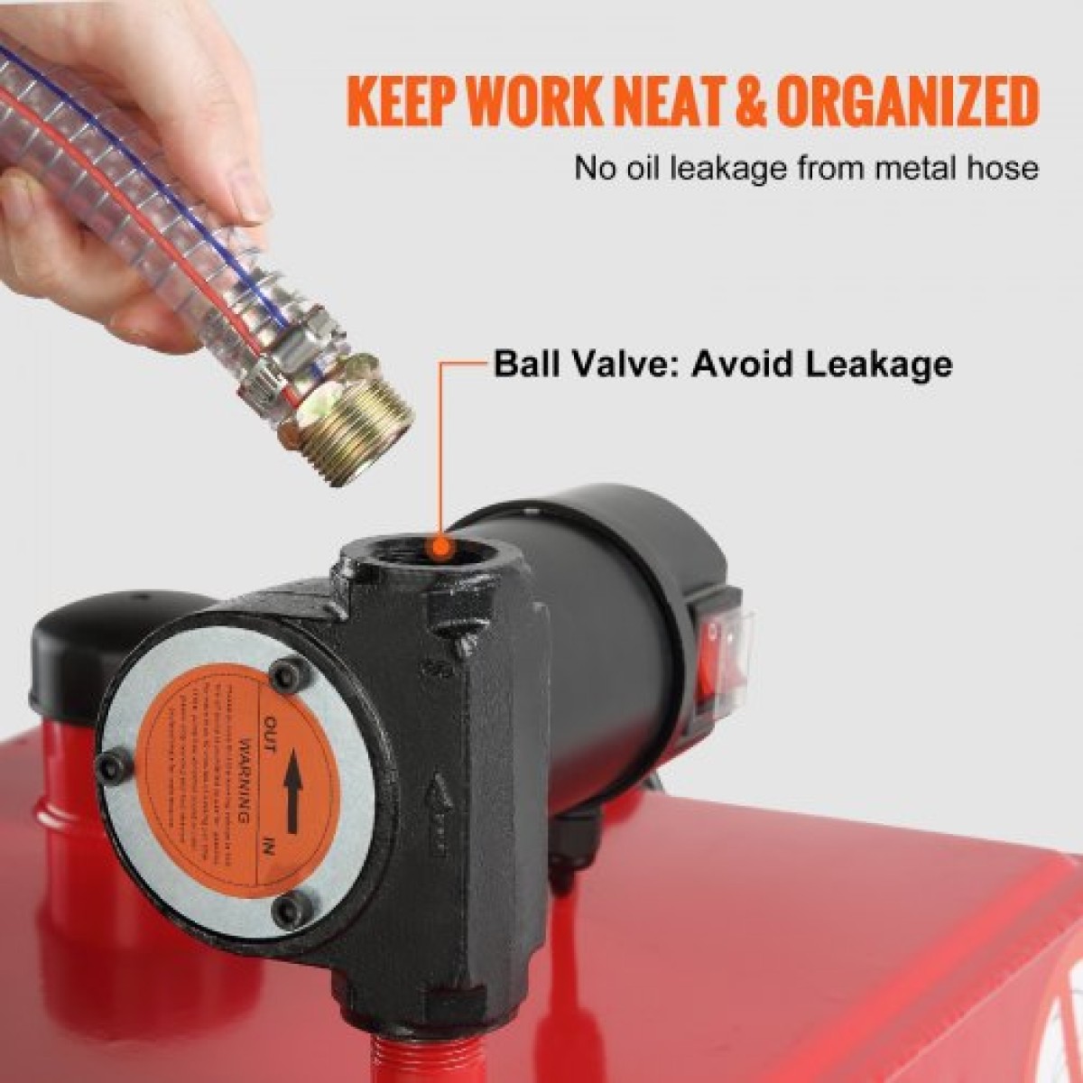 VEVOR 30 Gallon Diesel Caddy, 23,5 L/min, Φορητό δοχείο αποθήκευσης 180W με ηλεκτρικούς τροχούς αντλίας, δοχείο αποθήκευσης μεταφοράς ντίζελ για τροφοδοσία καυσίμου