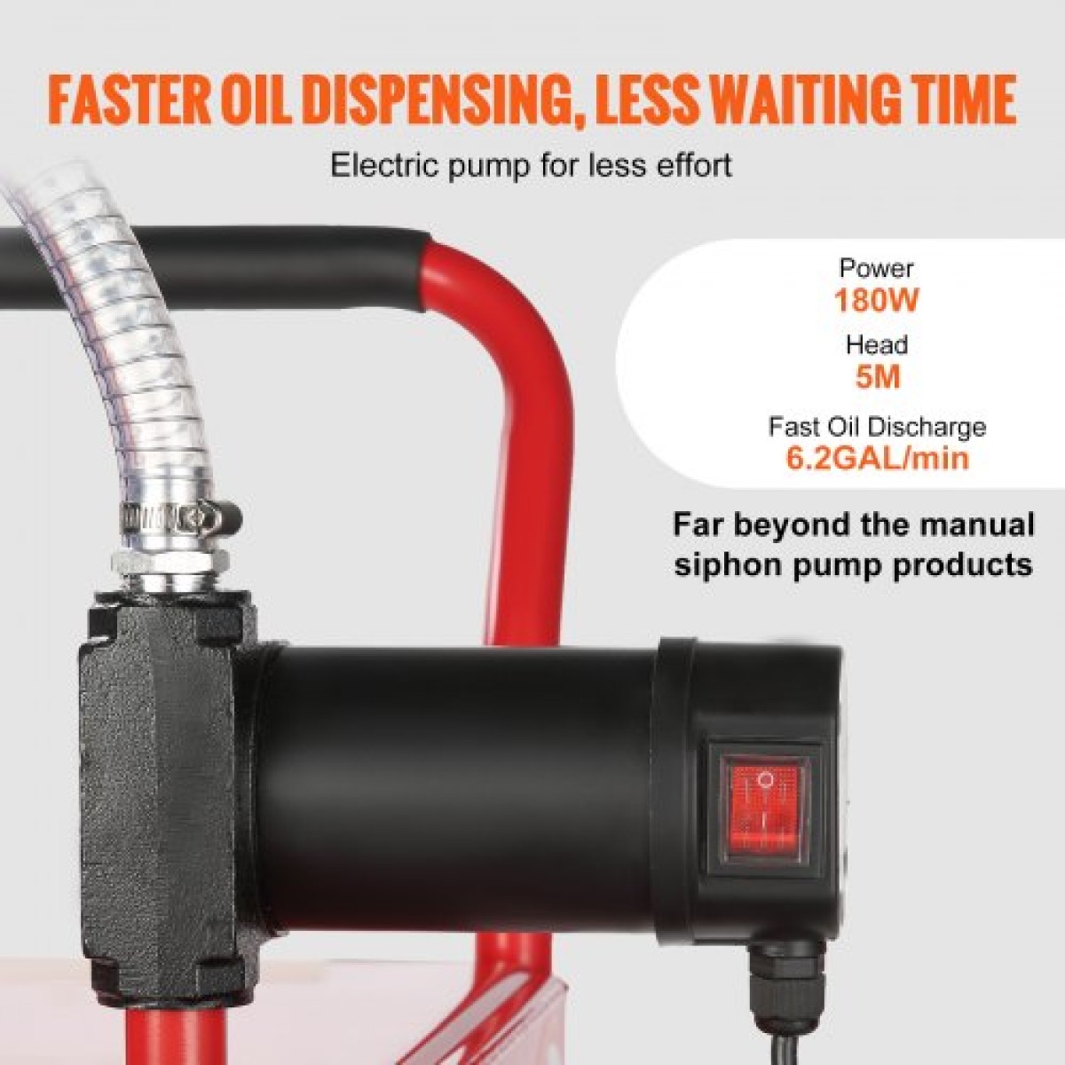 VEVOR 30 Gallon Diesel Caddy, 23,5 L/min, Φορητό δοχείο αποθήκευσης 180W με ηλεκτρικούς τροχούς αντλίας, δοχείο αποθήκευσης μεταφοράς ντίζελ για τροφοδοσία καυσίμου