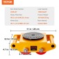 VEVOR Machinery Skate Dolly, 13.200 LBS/6T Industrial Machinery Mover, Heavy Duty Carbon Steel Machinery Moving Skate με 4 τροχούς PU και αντιολισθητικό καπάκι περιστροφής 360° για αποθήκη, εργαστήριο, εργοστάσιο