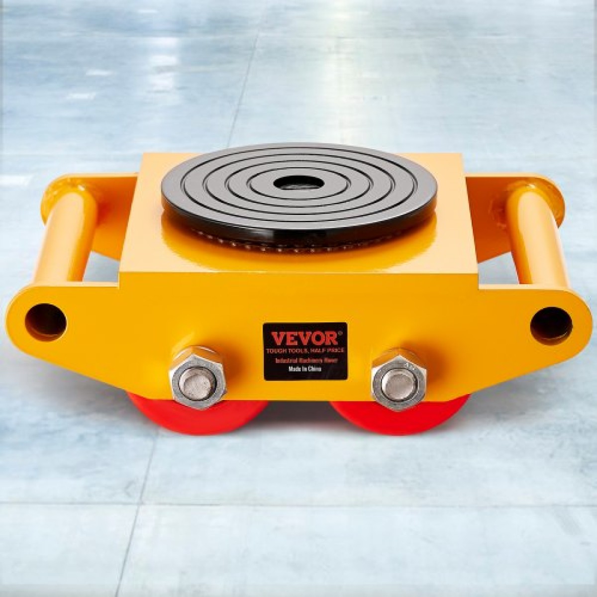 VEVOR Machinery Skate Dolly, 13.200 LBS/6T Industrial Machinery Mover, Heavy Duty Carbon Steel Machinery Moving Skate με 4 τροχούς PU και αντιολισθητικό καπάκι περιστροφής 360° για αποθήκη, εργαστήριο, εργοστάσιο