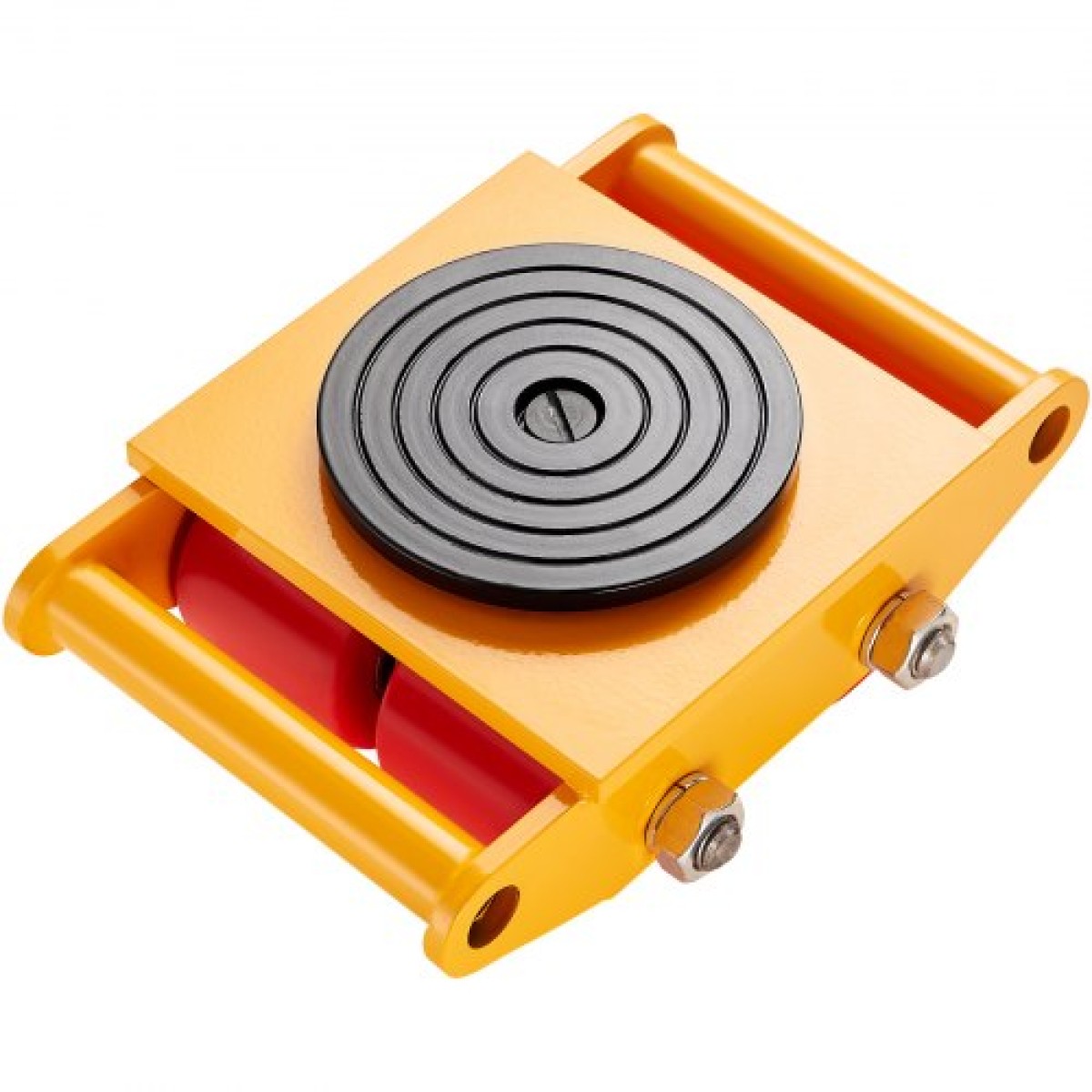 VEVOR 4PCS Machinery Skate Dolly, 17637LBS/8T Industrial Machinery Mover, Heavy Duty Carbon Steel Machinery Moving Skate με 4 τροχούς PU και αντιολισθητικό καπάκι περιστροφής 360° για Warehouse Workshop Factory