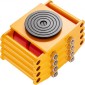 VEVOR 4PCS Machinery Skate Dolly, 17637LBS/8T Industrial Machinery Mover, Heavy Duty Carbon Steel Machinery Moving Skate με 4 τροχούς PU και αντιολισθητικό καπάκι περιστροφής 360° για Warehouse Workshop Factory
