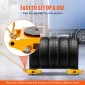 VEVOR 4PCS Machinery Skate Dolly, 11999,8 kg Industrial Machinery Mover, Heavy Duty Carbon Steel Machinery Moving Skate & 4 Carbon Steel Wheels and 360° Rotation Αντιολισθητικό καπάκι για αποθήκη, εργοστάσιο