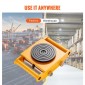 VEVOR 4PCS Machinery Skate Dolly, 11999,8 kg Industrial Machinery Mover, Heavy Duty Carbon Steel Machinery Moving Skate & 4 Carbon Steel Wheels and 360° Rotation Αντιολισθητικό καπάκι για αποθήκη, εργοστάσιο