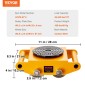 VEVOR 4PCS Machinery Skate Dolly, 11999,8 kg Industrial Machinery Mover, Heavy Duty Carbon Steel Machinery Moving Skate & 4 Carbon Steel Wheels and 360° Rotation Αντιολισθητικό καπάκι για αποθήκη, εργοστάσιο