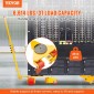 VEVOR Machinery Skate Dolly, 6614 LBS/3T Industrial Machinery Mover with Handle, Carbon Steel Moving Skate με 3 περιστρεφόμενους τροχούς PU 360°, Αντιολισθητικό καπάκι περιστροφής 360° για αποθήκη, εργαστήριο
