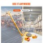 VEVOR Machinery Skate Dolly, 6614 LBS/3T Industrial Machinery Mover with Handle, Carbon Steel Moving Skate με 3 περιστρεφόμενους τροχούς PU 360°, Αντιολισθητικό καπάκι περιστροφής 360° για αποθήκη, εργαστήριο