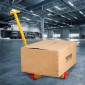VEVOR Machinery Skate Dolly, 6614 LBS/3T Industrial Machinery Mover with Handle, Carbon Steel Moving Skate με 3 περιστρεφόμενους τροχούς PU 360°, Αντιολισθητικό καπάκι περιστροφής 360° για αποθήκη, εργαστήριο