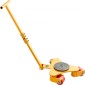 VEVOR Machinery Skate Dolly, 6614 LBS/3T Industrial Machinery Mover with Handle, Carbon Steel Moving Skate με 3 περιστρεφόμενους τροχούς PU 360°, Αντιολισθητικό καπάκι περιστροφής 360° για αποθήκη, εργαστήριο