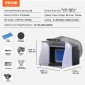 VEVOR Airbrush Booth Spray, Φορητό Hobby Airbrush Paint Booth Booth με 4 φως LED, ισχυρούς διπλούς ανεμιστήρες εξάτμισης, πικάπ και λάστιχο επέκτασης 6 ft, για ζωγραφική μοντέλων, τεχνών, χειροτεχνίας, κέικ