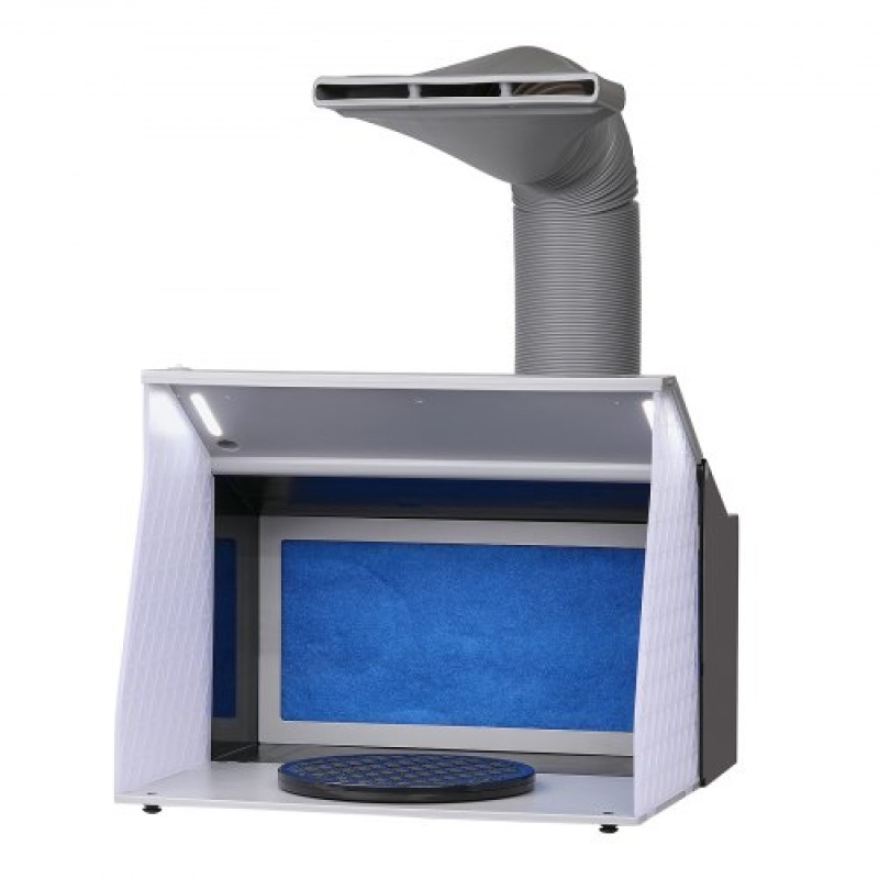 VEVOR Airbrush Booth Spray, Φορητό Hobby Airbrush Paint Booth Booth με 4 φως LED, ισχυρούς διπλούς ανεμιστήρες εξάτμισης, πικάπ και λάστιχο επέκτασης 6 ft, για ζωγραφική μοντέλων, τεχνών, χειροτεχνίας, κέικ