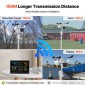 VEVOR 7-σε-1 μετεωρολογικός σταθμός Wi-Fi, Έγχρωμη οθόνη 19,1 cm (7,5 ιντσών), Home Meather Station Indoor Outdoor, με ειδοποιήσεις ηλιακού ασύρματου εξωτερικού αισθητήρα, για θερμοκρασία υγρασίας Ταχύτητα ανέμου/κατεύθυνση βροχής