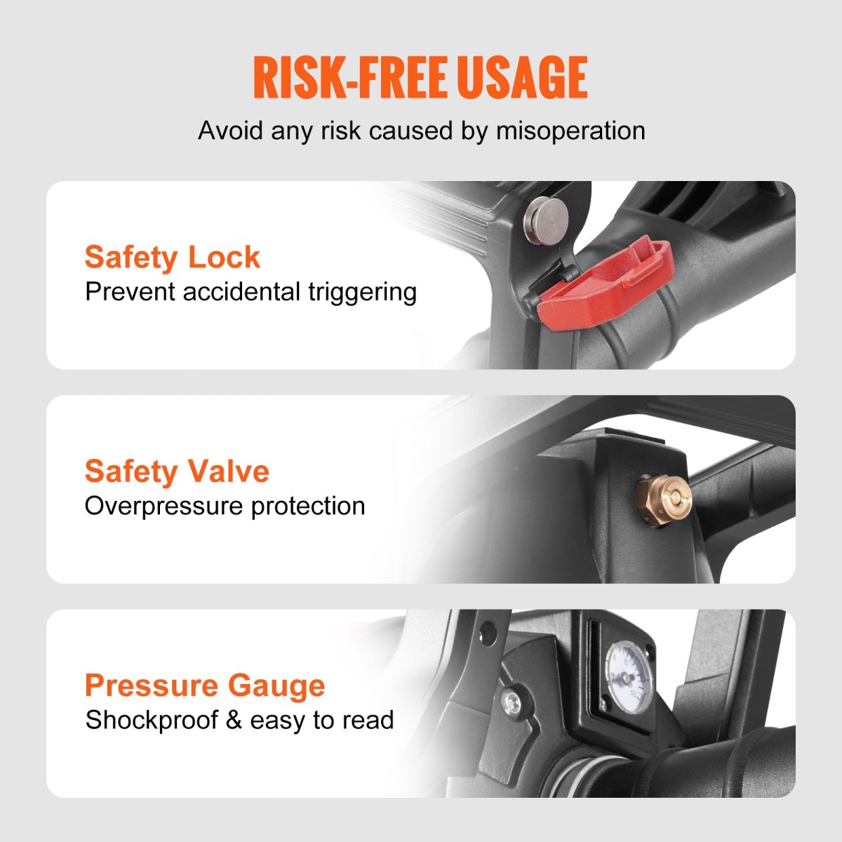 VEVOR Tire Seater, 2,4 Gal/9 L Air Tire Blaster, 150 PSI Handheld Blaster, Portable Tire Inflator Tool, 87-116 PSI Operating Pressure for Tractor Truck ATV Car and Automobile