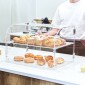 Βιτρίνα ζαχαροπλαστικής VEVOR, Επαγγελματική θήκη αρτοποιίας 2 επιπέδων, ακρυλικό κουτί προβολής με πρόσβαση στην πίσω πόρτα & αφαιρούμενα ράφια, Keep Fresh for Donut Bagels Cake Cookie, 56 x 36 x 36 cm