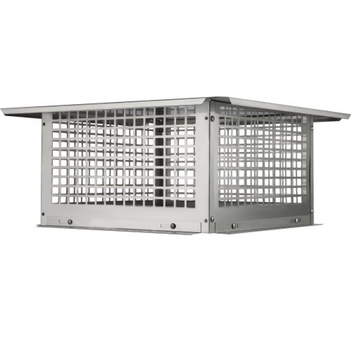 VEVOR Καπάκι Καμινάδας, 431,8x431,8mm, Κάλυμμα Καμινάδας Τζάκι από ανοξείδωτο ατσάλι 304, Δεν ανατρέπεται εύκολα & Πρακτικά Αξεσουάρ & Εύκολη Τοποθέτηση, Ταιριάζει με Διχτυωτά Καπάκια Εξωτερικών Πήλινων Βότσαλων Καμινάδας, Ασημί