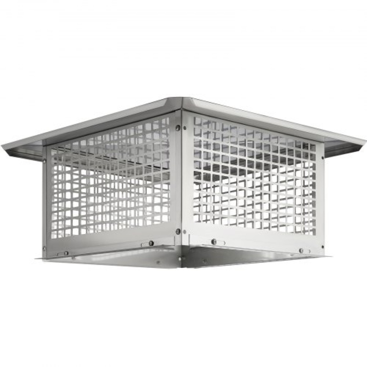 VEVOR Καπάκι Καμινάδας, 431,8x431,8mm, Κάλυμμα Καμινάδας Τζάκι από ανοξείδωτο ατσάλι 304, Δεν ανατρέπεται εύκολα & Πρακτικά Αξεσουάρ & Εύκολη Τοποθέτηση, Ταιριάζει με Διχτυωτά Καπάκια Εξωτερικών Πήλινων Βότσαλων Καμινάδας, Ασημί