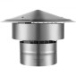 Καπάκι καμινάδας VEVOR, 152,4 mm, 304 Καπάκι βροχής στρογγυλής οροφής από ανοξείδωτο χάλυβα, αυξημένα καπάκια 300 mm, βίδες παντός καιρού & ενισχυμένες βίδες & εύκολη εγκατάσταση, για τέλεια μόνωση κάλυμμα εξαερισμού εξωτερικά, ασημί