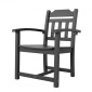 VEVOR 7 Pieces Σετ τραπεζαρίας Patio, Σετ τραπέζι και καρέκλες για έπιπλα εξωτερικού χώρου, ορθογώνιο σετ, τραπεζάκια επίπλων κήπου παντός καιρού, σετ συνομιλίας HIPS Patio, Για γκαζόν, κατάστρωμα, αυλή, δίπλα στην πισίνα, μαύρο