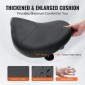VEVOR Saddle Stool with Wheels, 400 LBS Weight Capacity Ergonomic Rolling Saddle Stool, Height Adjustable Thickened PU Leather Swivel Saddle Stools Chair for Salon, Spa, Tattoo, Clinic, Black