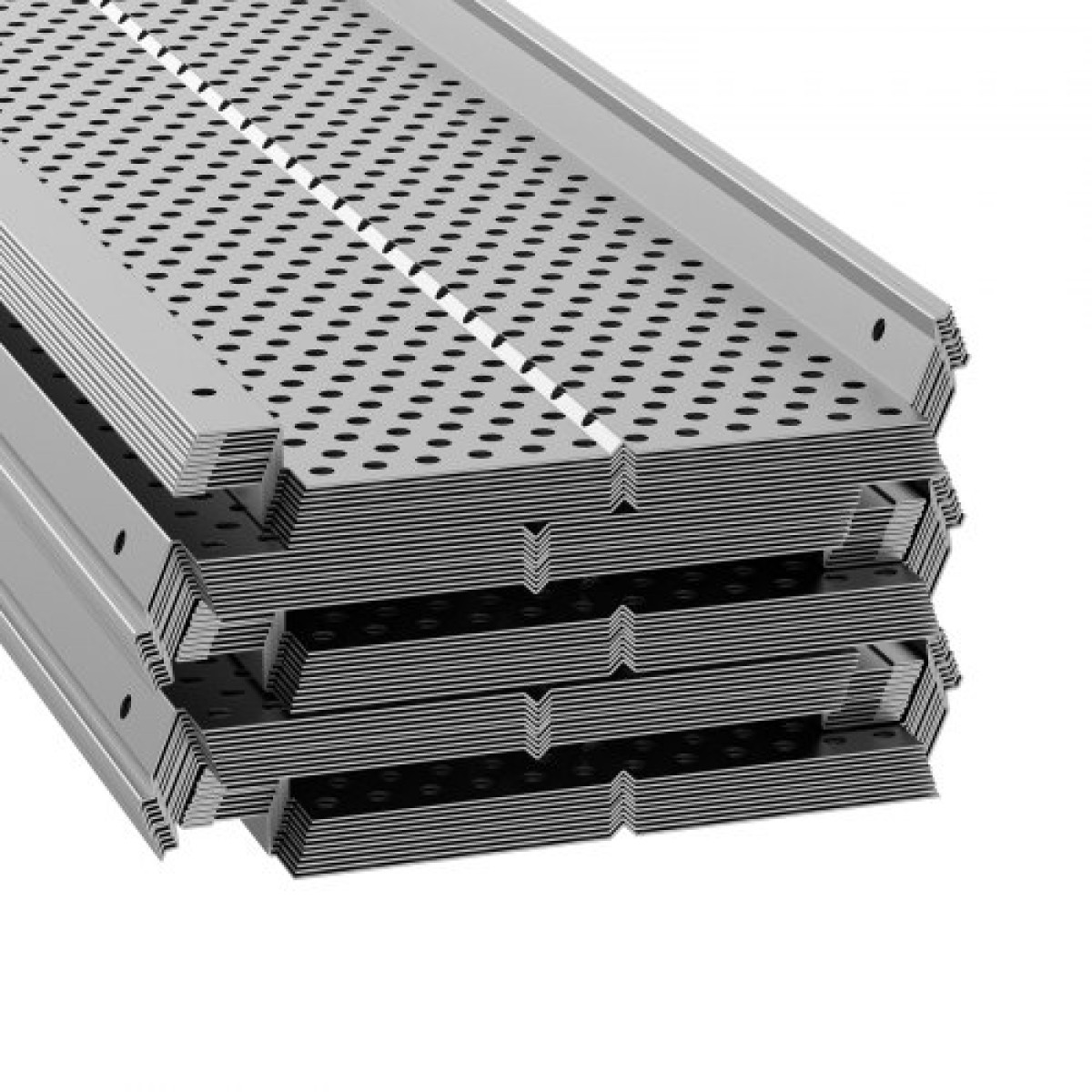 VEVOR Gutter Gutter, πλάτος 127 mm, Φίλτρο αλουμινίου DIY κάλυμμα υδρορροής, 52 ΤΕΜ 63,4 m Συνολικό μήκος, 4 mm διάμετρος οπής & 0,5 mm πάχος Raptor Gutter Gutters Ταιριάζει σε κάθε στέγη ή τύπο υδρορροής