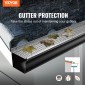 VEVOR Gutter Gutter, πλάτος 5 ιντσών, φίλτρο αλουμινίου DIY κάλυμμα υδρορροής, 13 ΤΕΜ 52 ft Συνολικό μήκος, 0,157'' διάμετρος οπής & 0,02'' Χονδρό προστατευτικό υδρορροής Raptor ταιριάζει σε κάθε στέγη ή τύπο υδρορροής