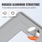 VEVOR Gutter Gutter, πλάτος 152mm, Φίλτρο αλουμινίου DIY κάλυμμα υδρορροής, 26 ΤΕΜ 264 cm Συνολικό μήκος, διάμετρος οπής 4 mm & 0,5 mm πάχος Raptor Gutter Gutters Ταιριάζει σε κάθε στέγη ή τύπο υδρορροής