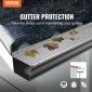VEVOR Gutter Gutter, πλάτος 152 mm, Φίλτρο αλουμινίου DIY κάλυμμα υδρορροής, 52 ΤΕΜ 528 cm Συνολικό μήκος, διάμετρος οπής 4 mm & 0,5 mm πάχος Raptor Gutter Guards Ταιριάζει σε κάθε στέγη ή τύπο υδρορροής