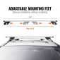 VEVOR Universal Roof Rack Cross Bars, Εγκάρσιες ράβδοι οροφής αλουμινίου 137,2cm, Εφαρμογή υπάρχουσας υπερυψωμένης πλευρικής ράγας με διάκενο, χωρητικότητα 90,7 kg, ρυθμιζόμενες ράβδοι με κλειδαριές, για SUV, Sedan και Van