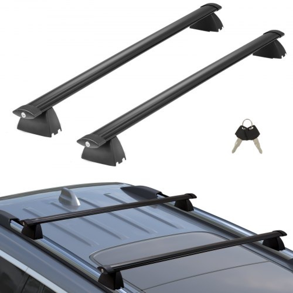 Σταυροί ράβδοι οροφής VEVOR, συμβατοί με Jeep Grand Cherokee 2011-2021 με αυλακωμένες πλαϊνές ράγες, χωρητικότητα 90,72 kg, εγκάρσιες ράβδοι αλουμινίου με κλειδαριές, για ποδήλατο καγιάκ αποσκευών φορτίου στον τελευταίο όροφο