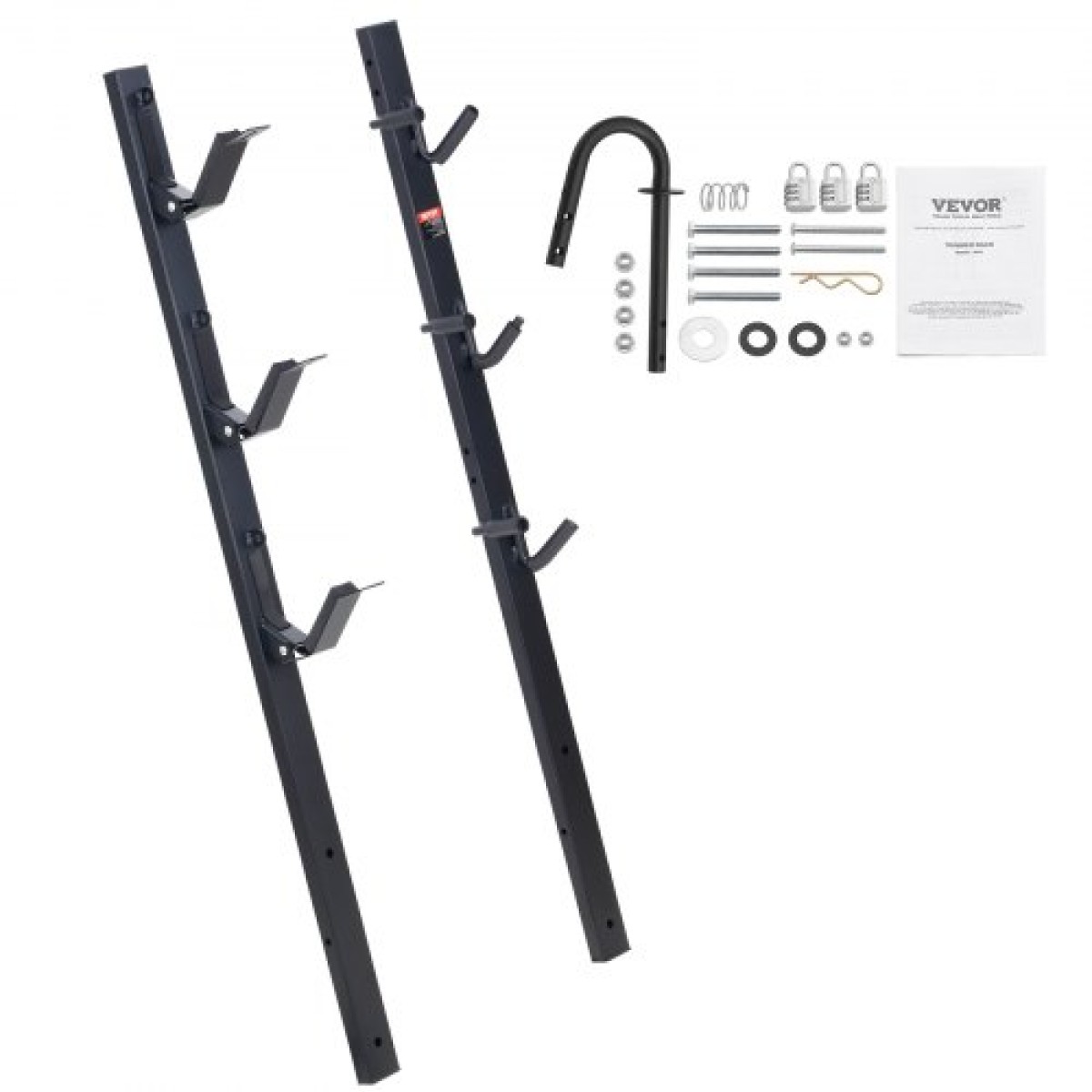 Βάση κοπής VEVOR, 3 Θέσεις Weeder Trimmer Rack, Locking Trim Holder Landscape Rack Carrier Mount on Open Pickup/Trailer Enclosed Trailers, Pair