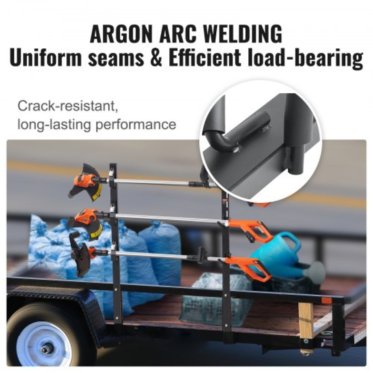 Βάση κοπής VEVOR, 3 Θέσεις Weeder Trimmer Rack, Locking Trim Holder Landscape Rack Carrier Mount on Open Pickup/Trailer Enclosed Trailers, Pair