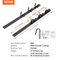 Βάση κοπής VEVOR, 3 Θέσεις Weeder Trimmer Rack, Locking Trim Holder Landscape Rack Carrier Mount on Open Pickup/Trailer Enclosed Trailers, Pair