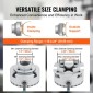 VEVOR KP2-3/4 Τσοκ τόρνου, 4-Jaw 2,75" Διάμετρος, Μεταλλικό τσοκ τόρνου Αξεσουάρ τόρνου, Εργαλείο αυτοκεντρισμού, για τόρνους, μηχανική κατεργασία ακριβείας, μηχανές λείανσης, φρέζες