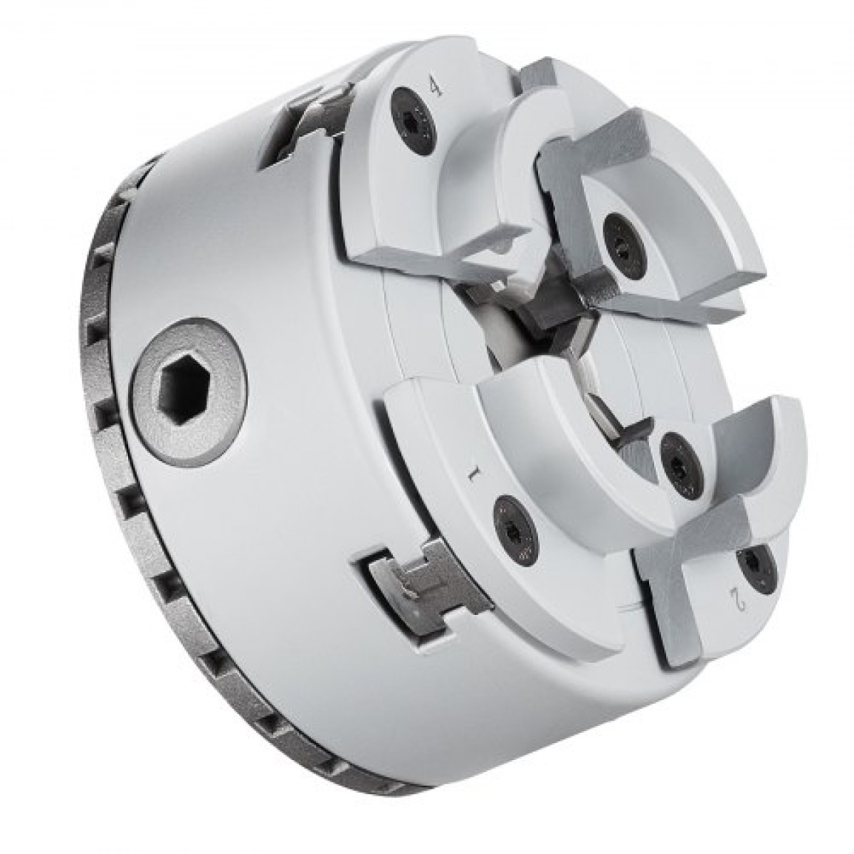 VEVOR KP965 Τσοκ τόρνου, 4-σιαγώνων διαμέτρου 9,5 cm, Αξεσουάρ τόρνου τσοκ μεταλλικού τόρνου με 5 σετ σιαγόνων, αυτοκεντρικό εργαλείο, για μηχανική κατεργασία ακριβείας, μηχανές λείανσης, φρέζες