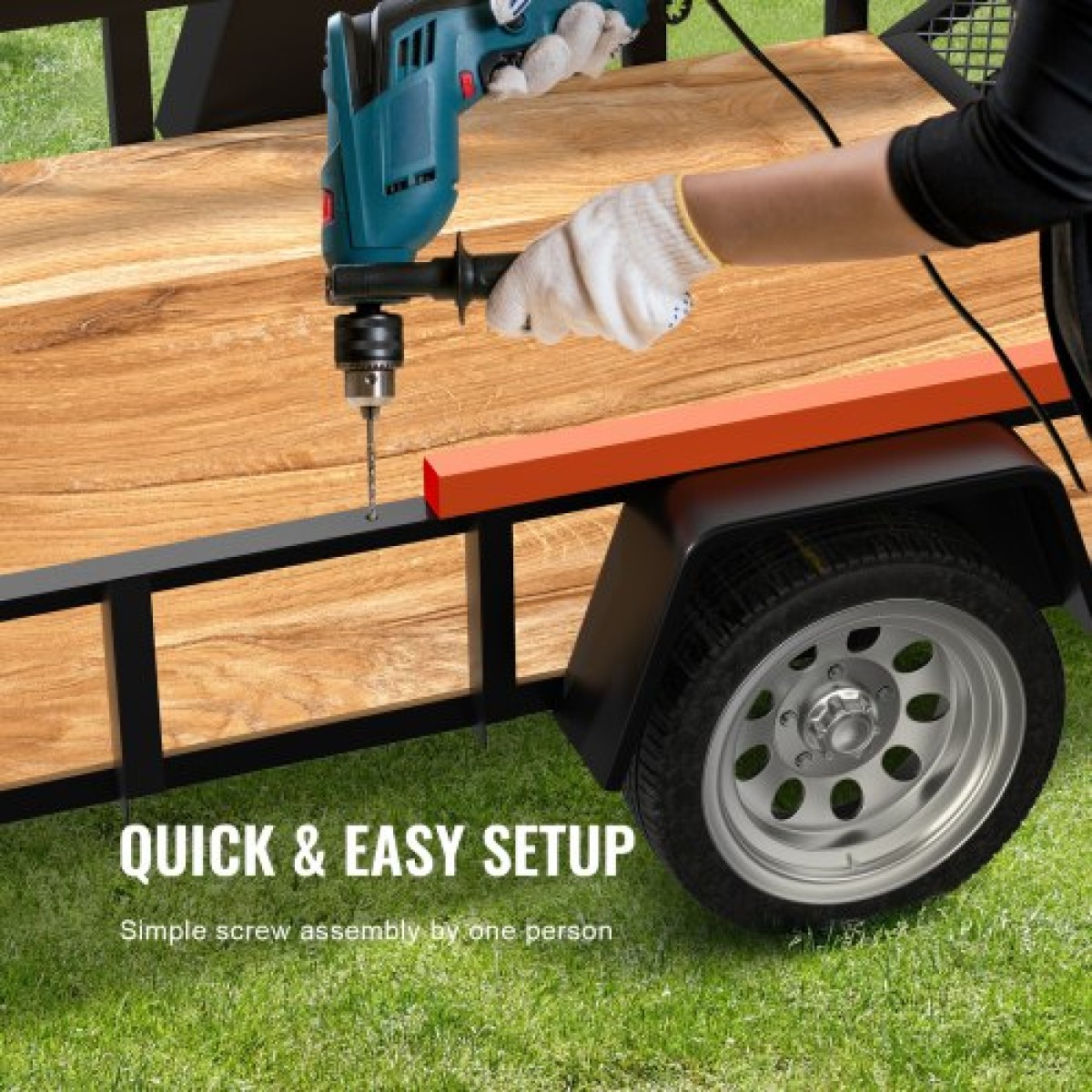 VEVOR TrailTailgate er Lift Assist, Μέγιστη χωρητικότητα φόρτωσης 180 λίβρες, Συμβατό με Open Utility πίσω πόρτα και ράμπα ρυμουλκούμενου, με πλευρική ράγα ύψους 10 έως 24 ίντσες και πίσω πύλη ή ράμπα ύψους 4 έως 6 πόδια