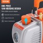 VEVOR 11,4 L Vacuum Chamber and 3,5 CFM Pump Kit, Tempered Glass Lid Vacuum Chamber Dessing Kit, Μονοβάθμια αντλία κενού με φιάλη λαδιού 250 ml, για σταθεροποίηση ξύλου, απαέρωση σιλικονών, εποξειδικά