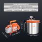VEVOR 11,4 L Vacuum Chamber and 3,5 CFM Pump Kit, Tempered Glass Lid Vacuum Chamber Dessing Kit, Μονοβάθμια αντλία κενού με φιάλη λαδιού 250 ml, για σταθεροποίηση ξύλου, απαέρωση σιλικονών, εποξειδικά