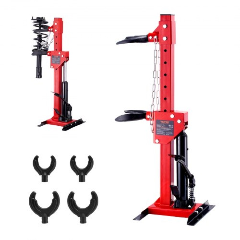 Συμπιεστής ελατηρίου VEVOR Strut, 4,5 Ton/4499,6 kg Χωρητικότητα υδραυλικού γρύλου, Ονομαστική δύναμη συμπίεσης 1 τόνου, Εργαλείο συμπιεστή σπειροειδούς ελατηρίου γόνατου γόνατου Auto, Συμπιεστής υδραυλικού ελατηρίου για αφαίρεση ελατηρίου γόνατου