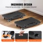 VEVOR Furniture Dolly, Χωρητικότητα 226,8 kg Κάθε Μέτρηση, Μετακίνηση επίπλων με ρόδες, Φορητοί κύλινδροι κίνησης 4 τροχών βαρέως τύπου, Μικρό επίπεδο καρότσι κουκλών με μανδάλωση για βαριά έπιπλα, 2 πακέτο, μαύρο