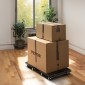 VEVOR Furniture Dolly, Χωρητικότητα 226,8 kg Κάθε Μέτρηση, Μετακίνηση επίπλων με ρόδες, Φορητοί κύλινδροι κίνησης 4 τροχών βαρέως τύπου, Μικρό επίπεδο καρότσι κουκλών με μανδάλωση για βαριά έπιπλα, 2 πακέτο, μαύρο